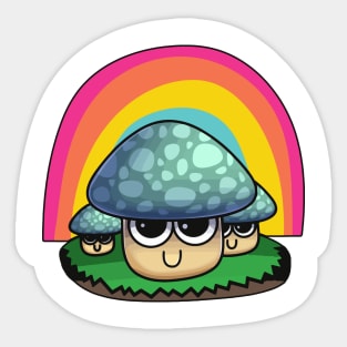 NZ rainbow fungi Sticker